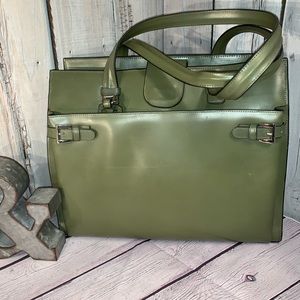 FRANKLIN COVEY Olive Green Laptop/Briefcase